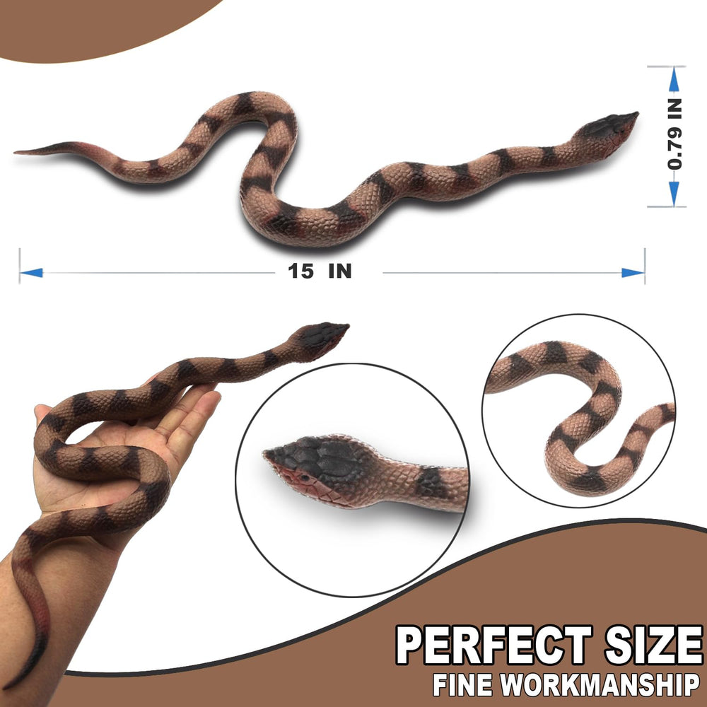 Upitry life-size rubber snake toy adds realism to parties or displays.