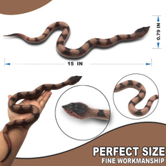 Upitry life-size rubber snake toy adds realism to parties or displays.