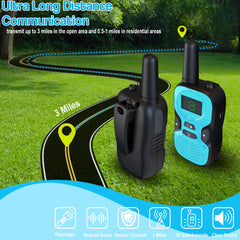Upitry Kids walkie talkies 3-pack endure rough play with durable design.
