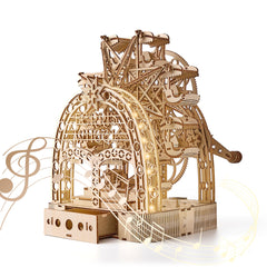 UPLIKE 3D Ferris Wheel puzzle assembled with LED glow and built-in music box.
