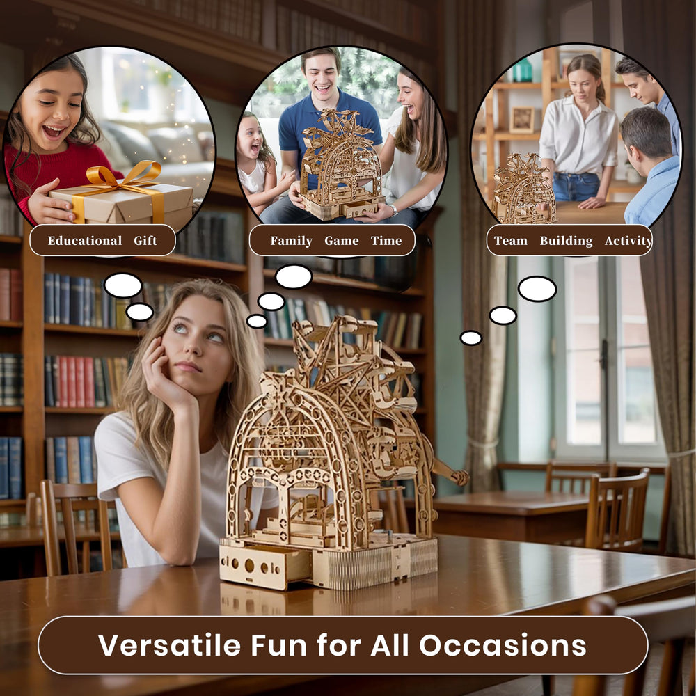 UPLIKE Ferris wheel front drawer stores small keepsakes.