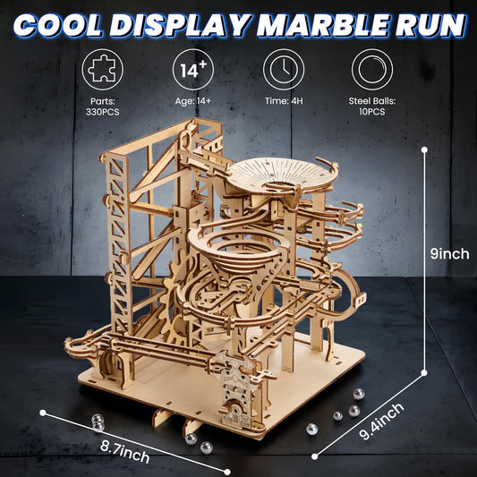 UPLIKE marble run roller coaster detail for hands-on problem solving