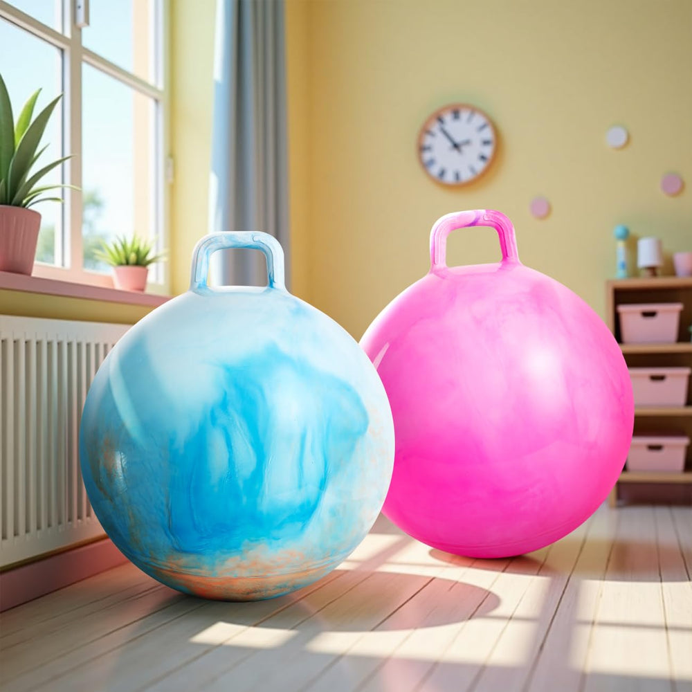 Kids bounce with confidence on the Upper Rider hopper ball.