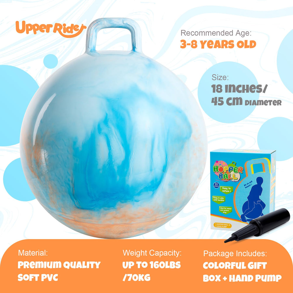 Upper Rider Clouds Hopper Ball in outdoor play scene supports active movement and balance.