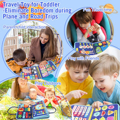 URBAN TOYS Montessori Busy Board laces detail encourages concentration and hand-eye coordination