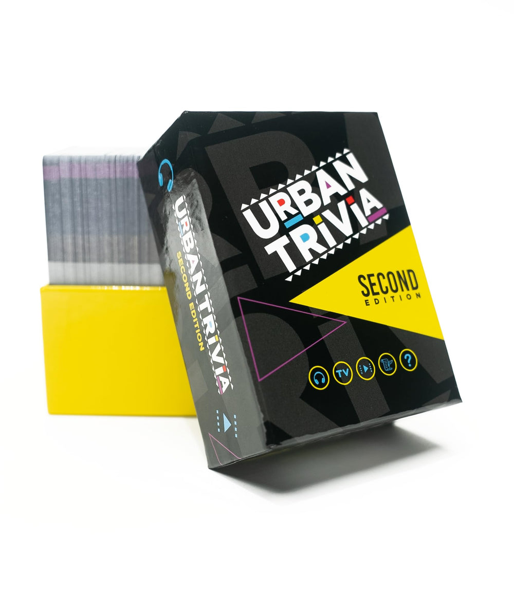 Urban Trivia Game 2nd Edition cover art with vibrant culture inspired design for culture driven nights