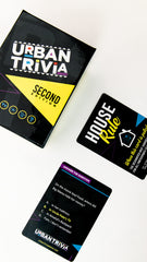 Urban Trivia Game 2nd Edition 14 plus age suitability on the packaging