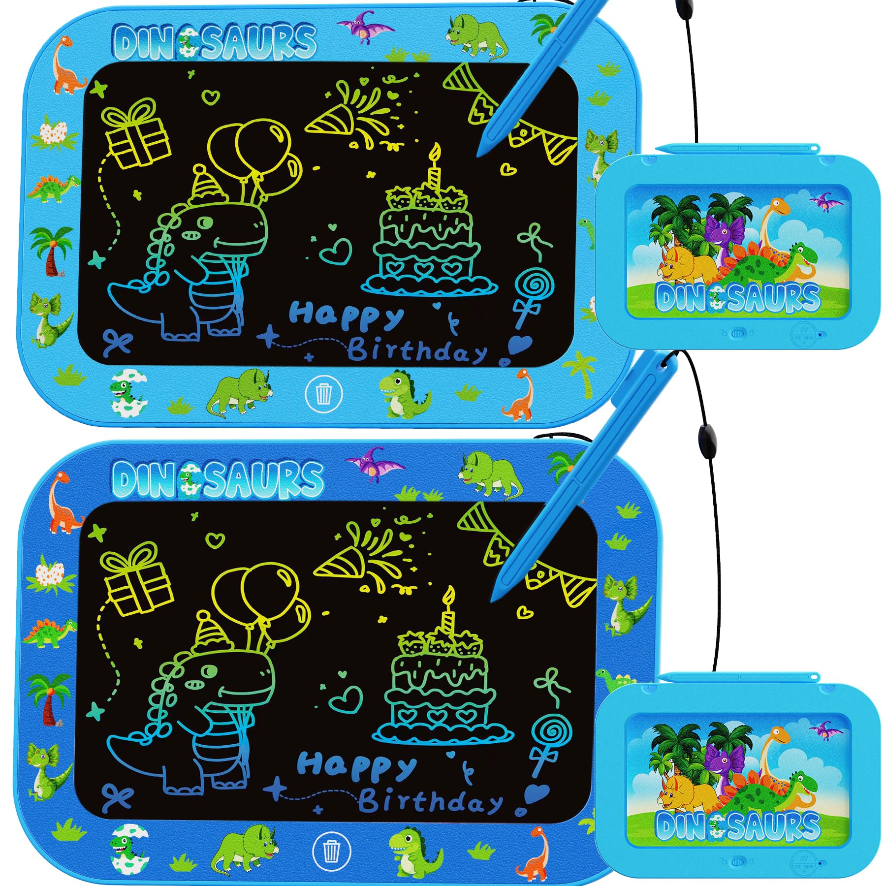 Urcoobela 2Pack LCD writing tablets for kids with a bright 10-inch display in front view for doodling.