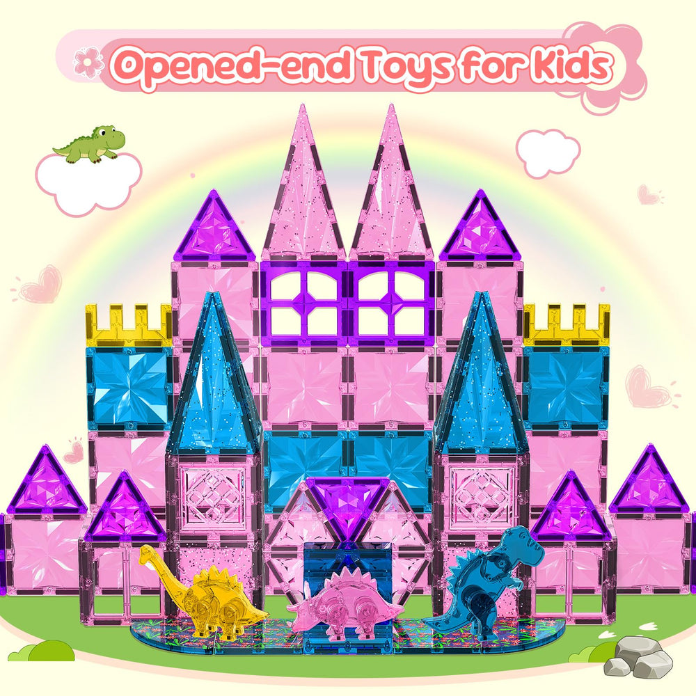 UREC Pink Dino Tiles encourage open-ended play and creative expression.