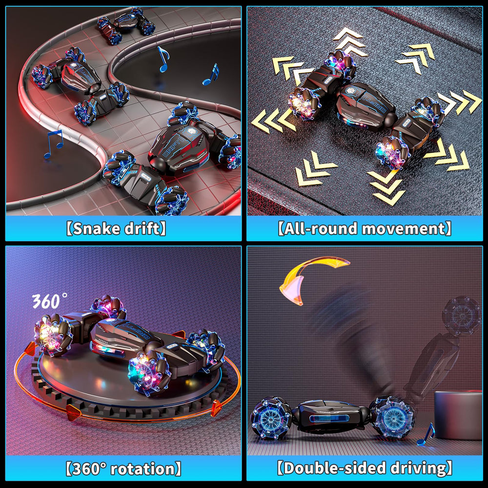 Uregoio RC car performing drift and rotate maneuvers