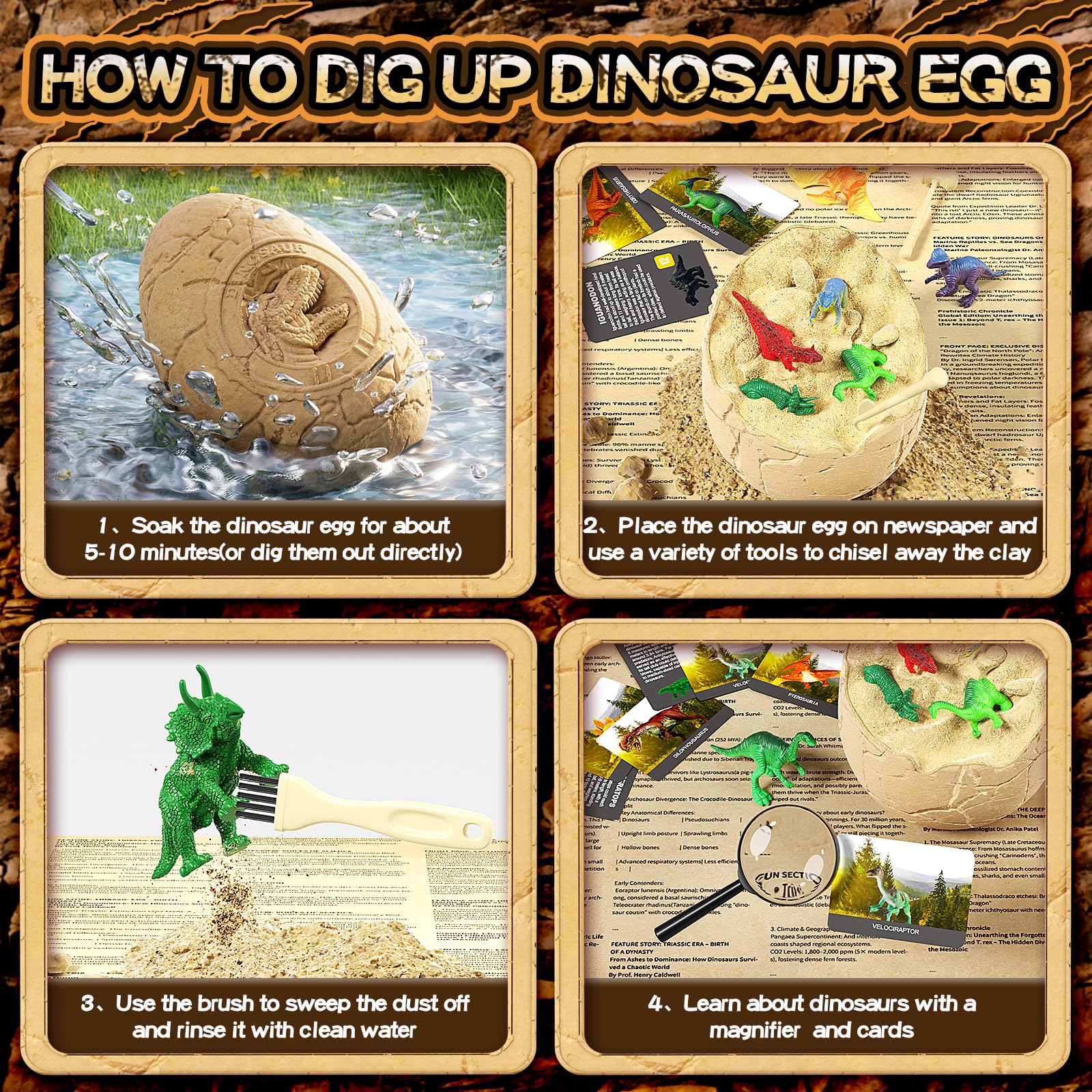 Uregoio mystery dinosaur dig parts encourage deduction and anticipation.
