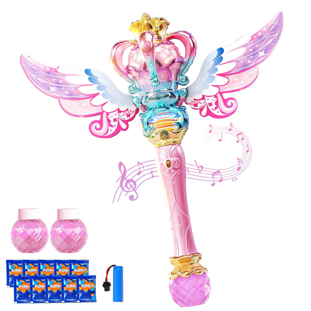 Uregoio Princess Bubble Wands Machine exterior view showcases whimsical wand design for outdoor fun.