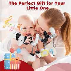 URMYWO wrap-around design keeps the toy secure on strollers or cribs.