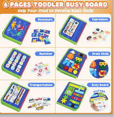 URMYWO Toddler Busy Board demonstrates practical life skills through engaging activities.