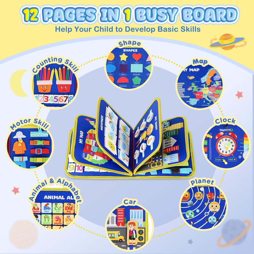 URMYWO Busy Board zipper activity builds finger dexterity