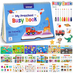 URMYWO Busy Book front cover with colorful pages inviting hands-on learning.