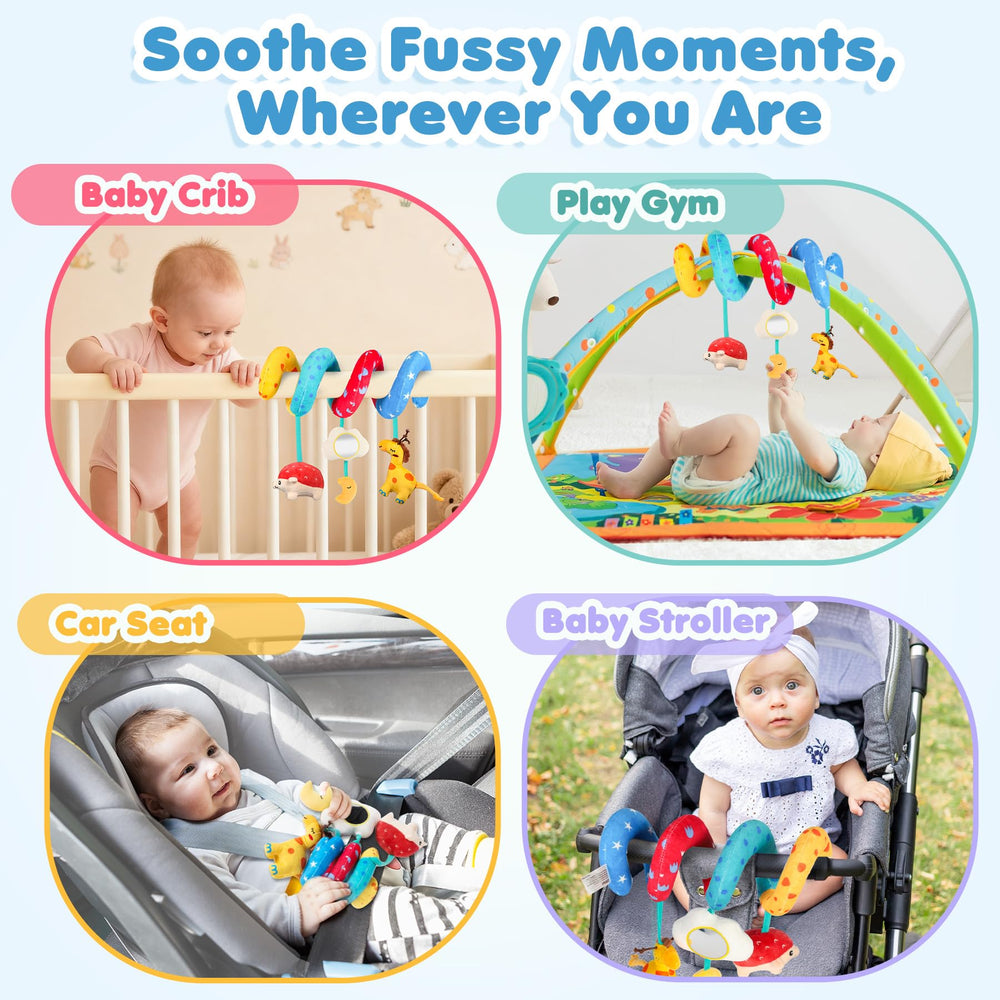 URMYWO wrap-around design attaches quickly to strollers or cribs.