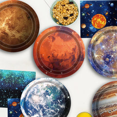 UROINEPA space galaxy patterns pack enhances festive table décor