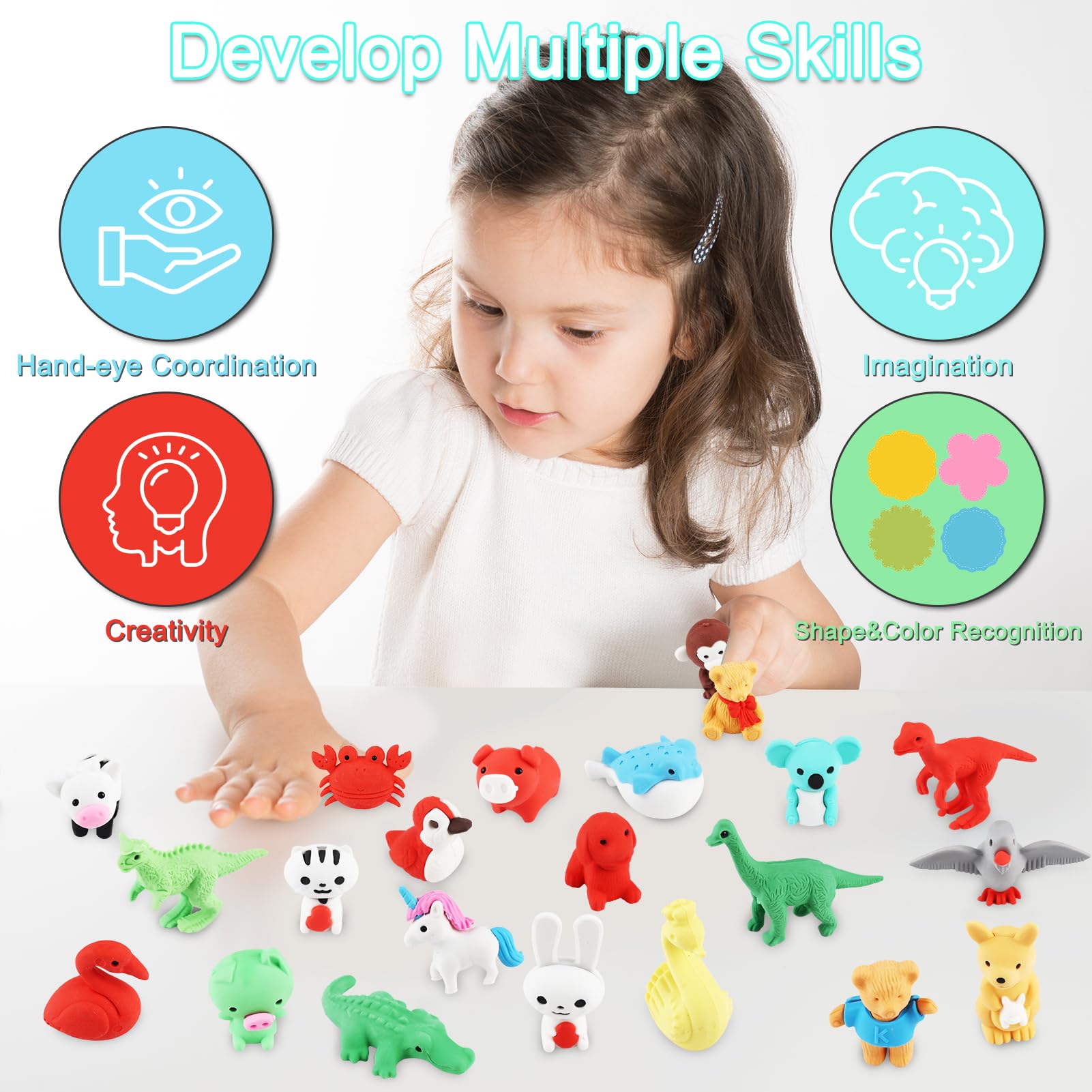 URSKYTOUS kangaroo eraser helps kids practice fine motor skills during study