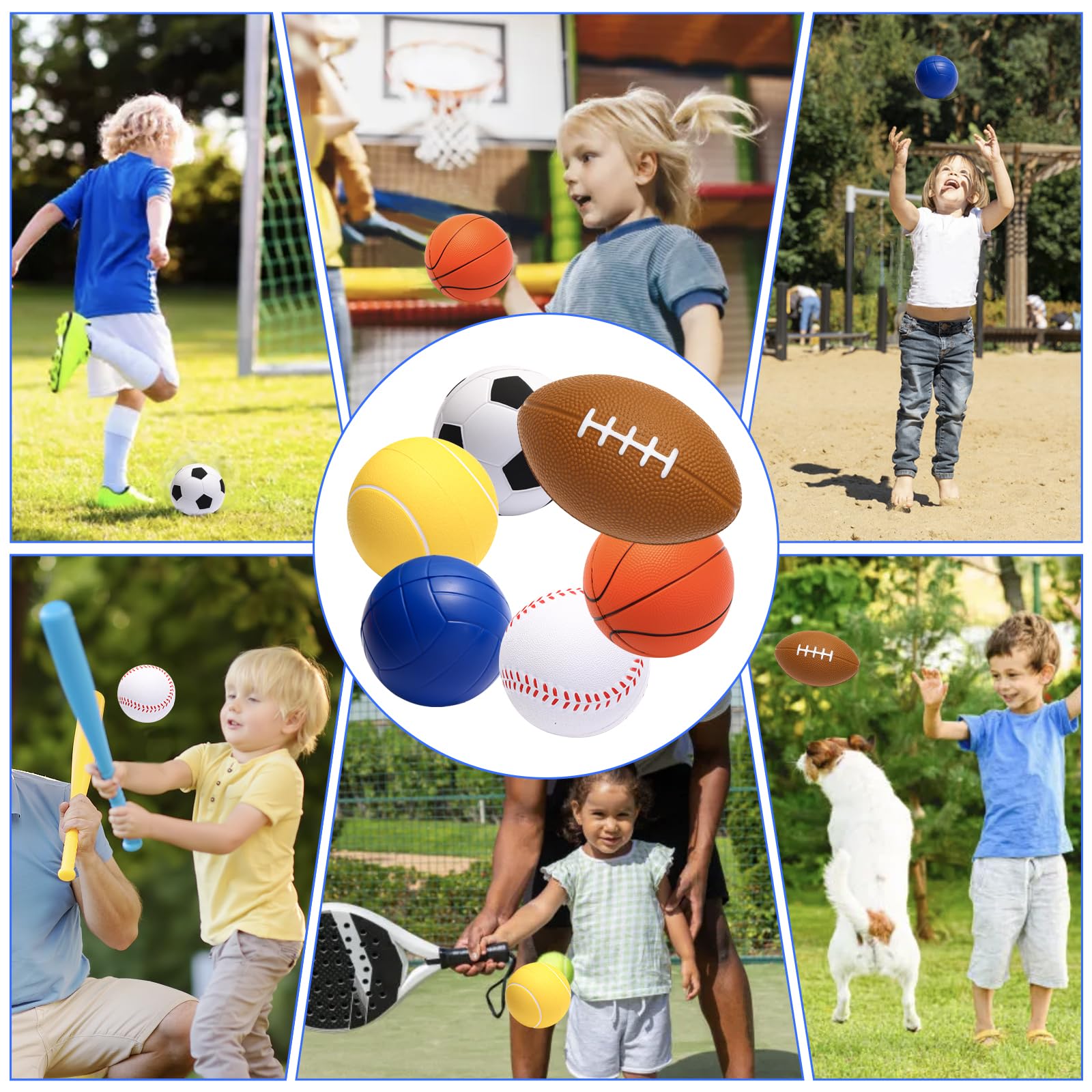 Urspasol colors provide six vibrant foam balls for motor skill play.