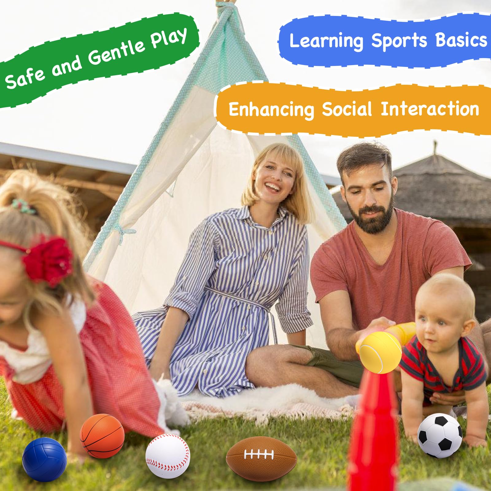 Urspasol foam soccer ball promotes safe indoor and outdoor play.