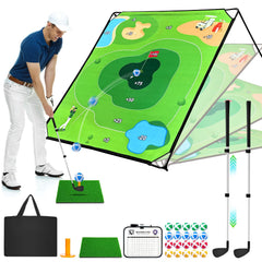 URUQ golf chipping large target mat for realistic backyard practice and improved accuracy.