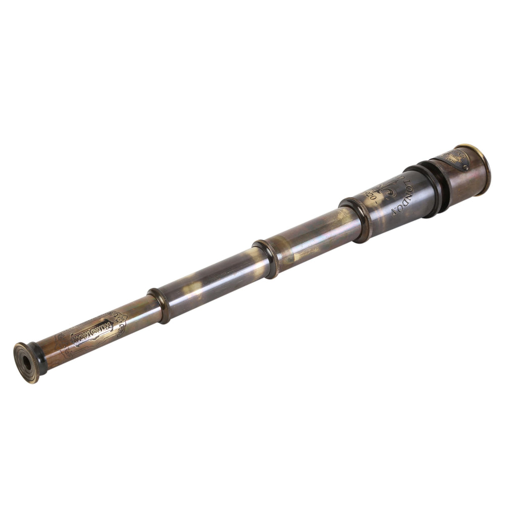 US HANDICRAFTS 1920 Marine Telescope collapsed-5-5in compact form for travel and gifts.