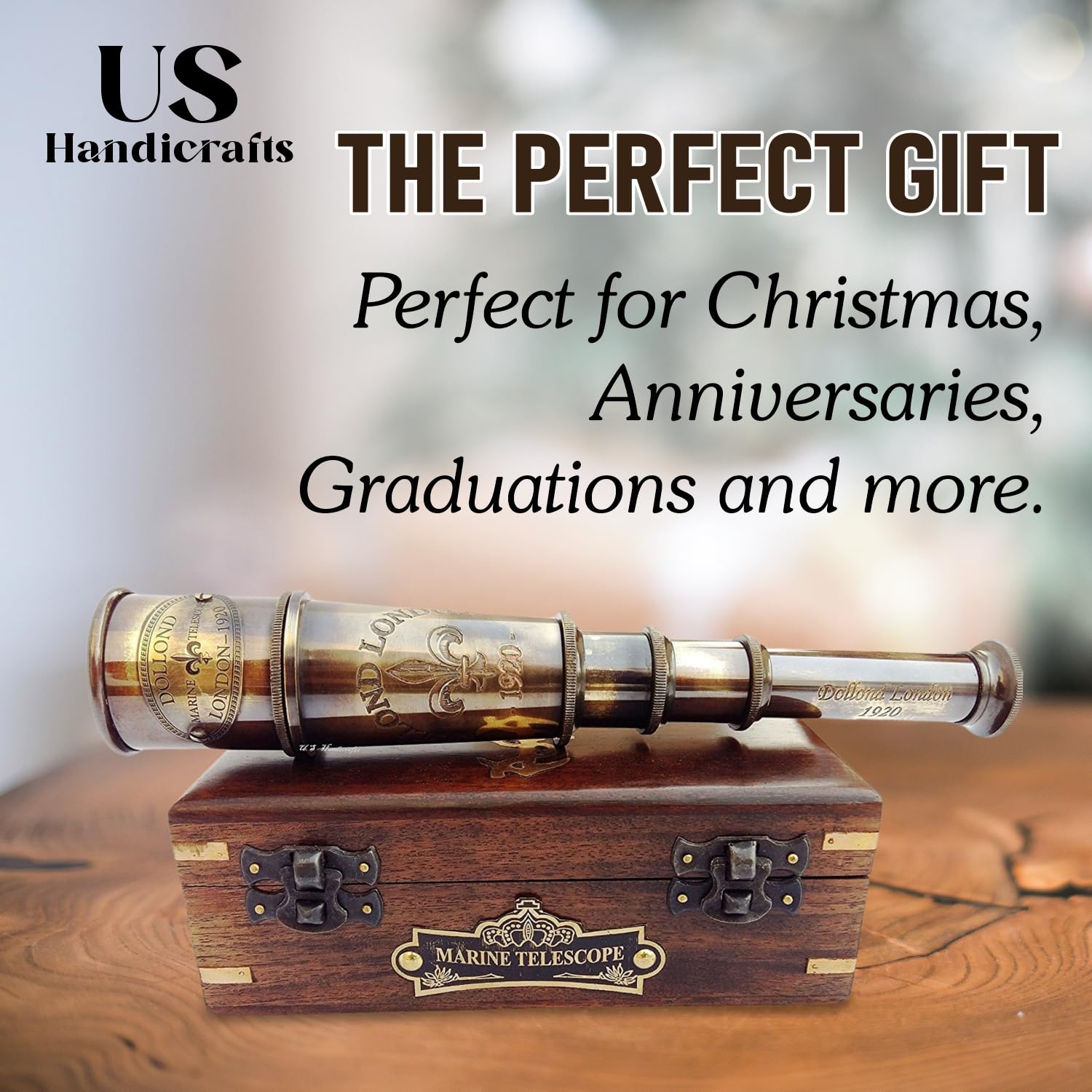 US HANDICRAFTS 1920 Marine Telescope kids-visual-use suitable for safe, decorative learning.