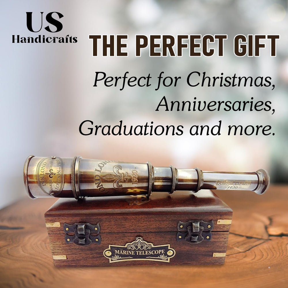US HANDICRAFTS 1920 Marine Telescope kids-visual-use suitable for safe, decorative learning.