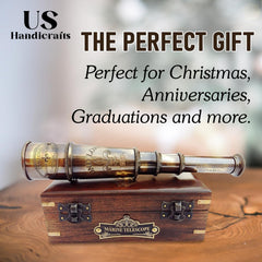 US HANDICRAFTS 1920 Marine Telescope kids-visual-use suitable for safe, decorative learning.