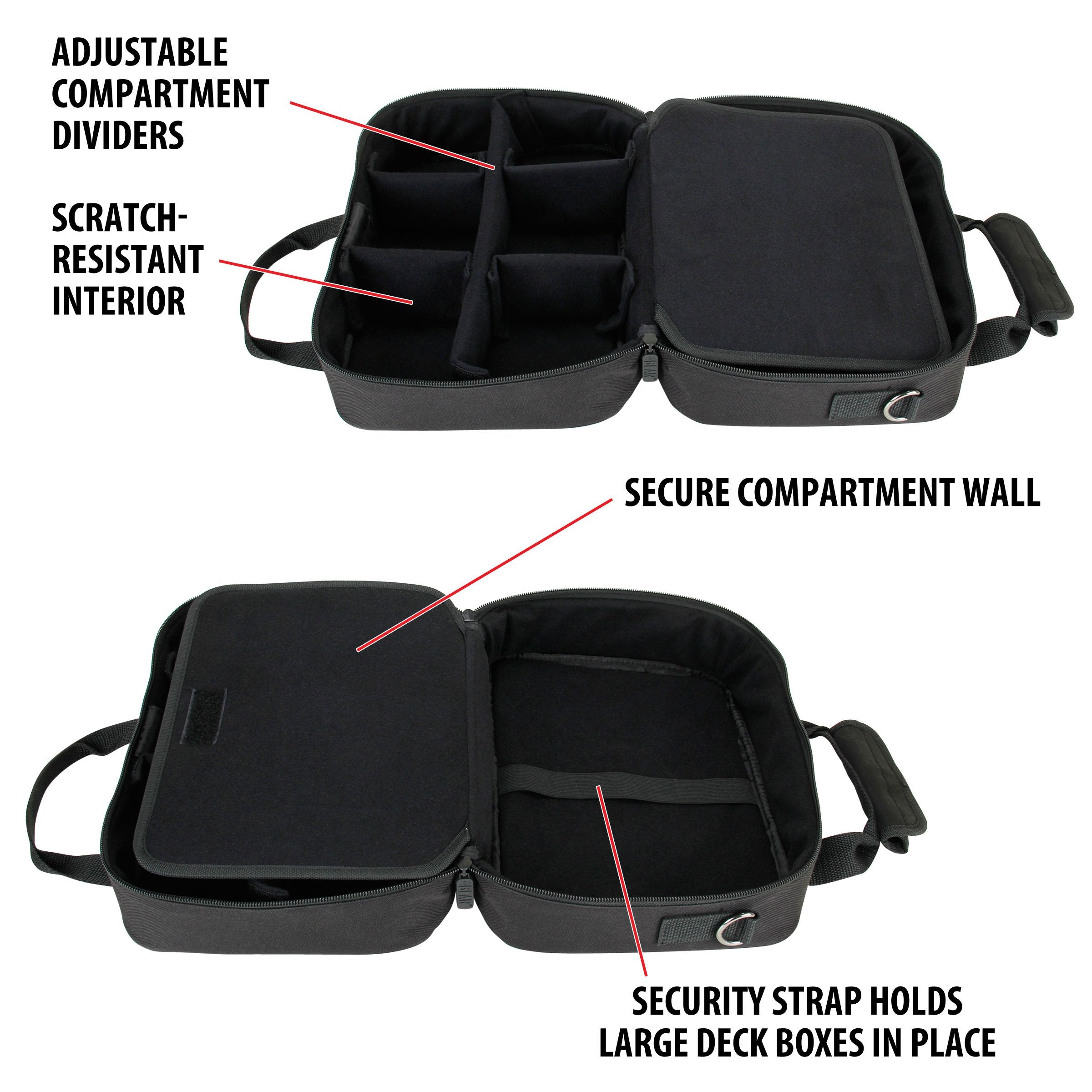 USA Gear Card Deck Storage Bag keeps notebooks and tokens organized with your decks