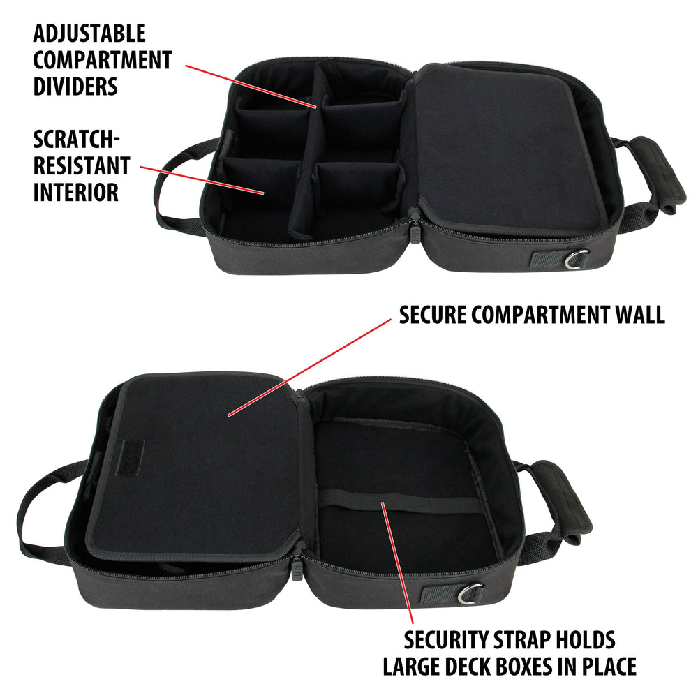 USA Gear Card Deck Storage Bag keeps notebooks and tokens organized with your decks
