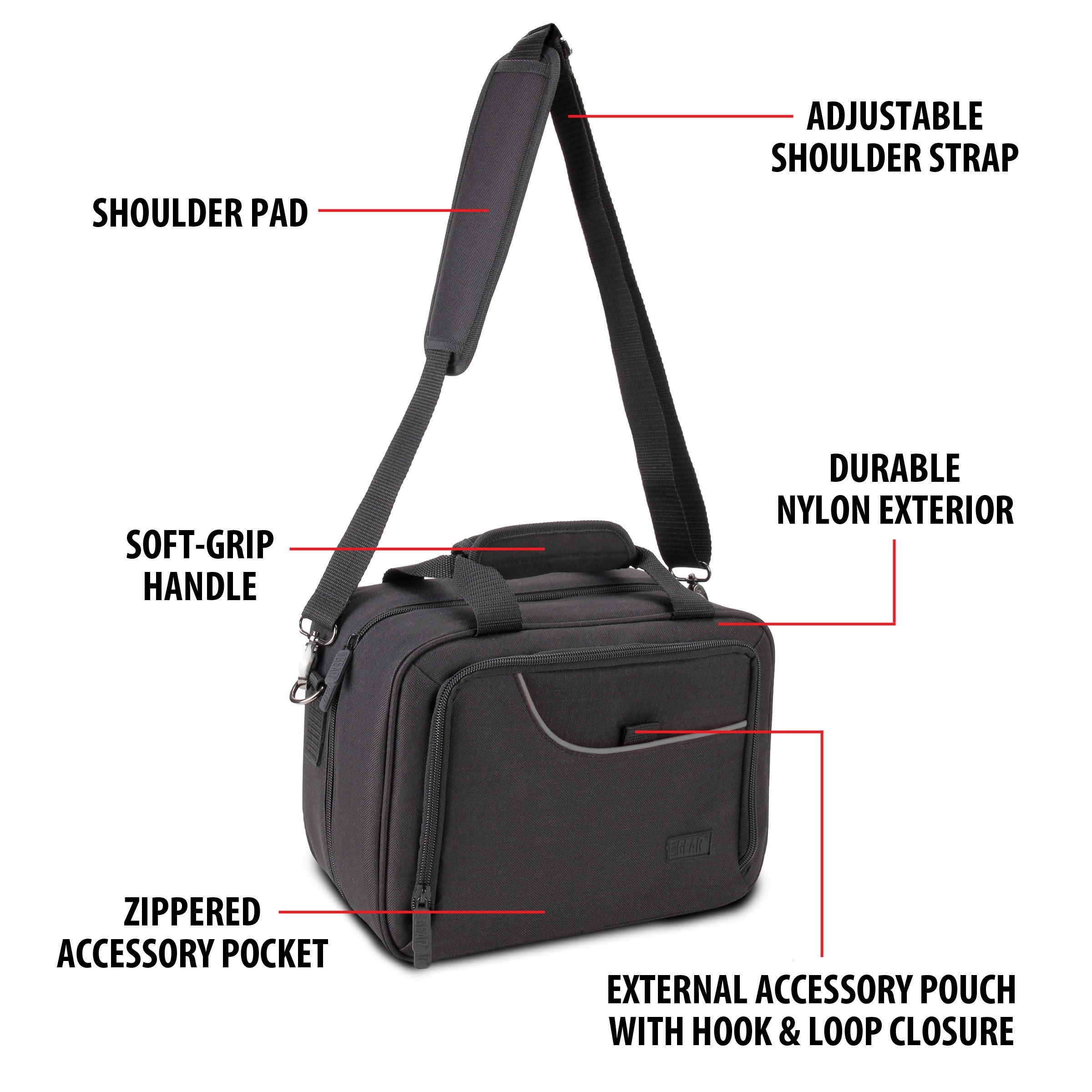 USA Gear Card Deck Storage Bag weather-resistant exterior protects equipment during travel
