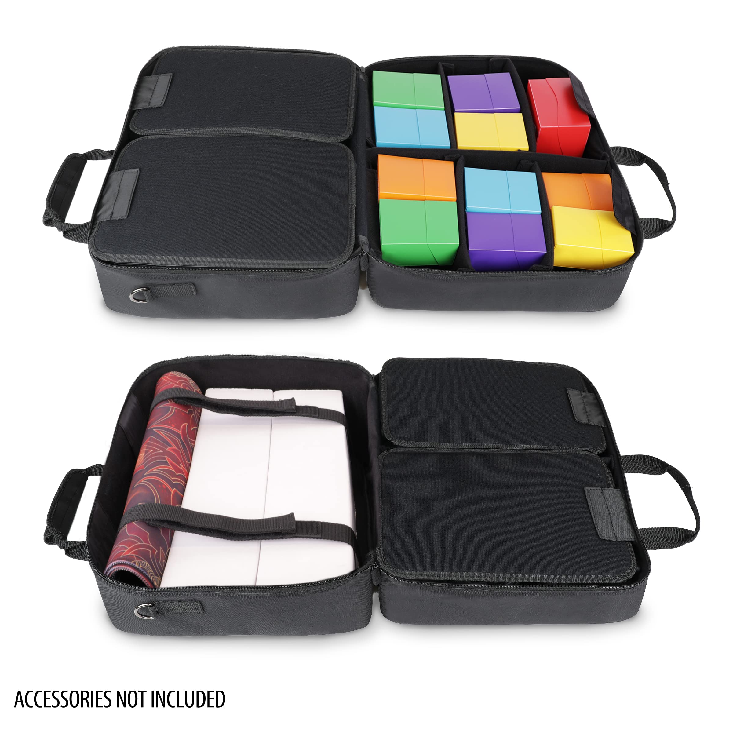 USA Gear XL MTG Deck Box adjustable dividers for customized storage