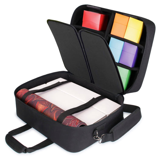 USA Gear XL MTG Deck Box exterior shows rugged weather-resistant design for travel