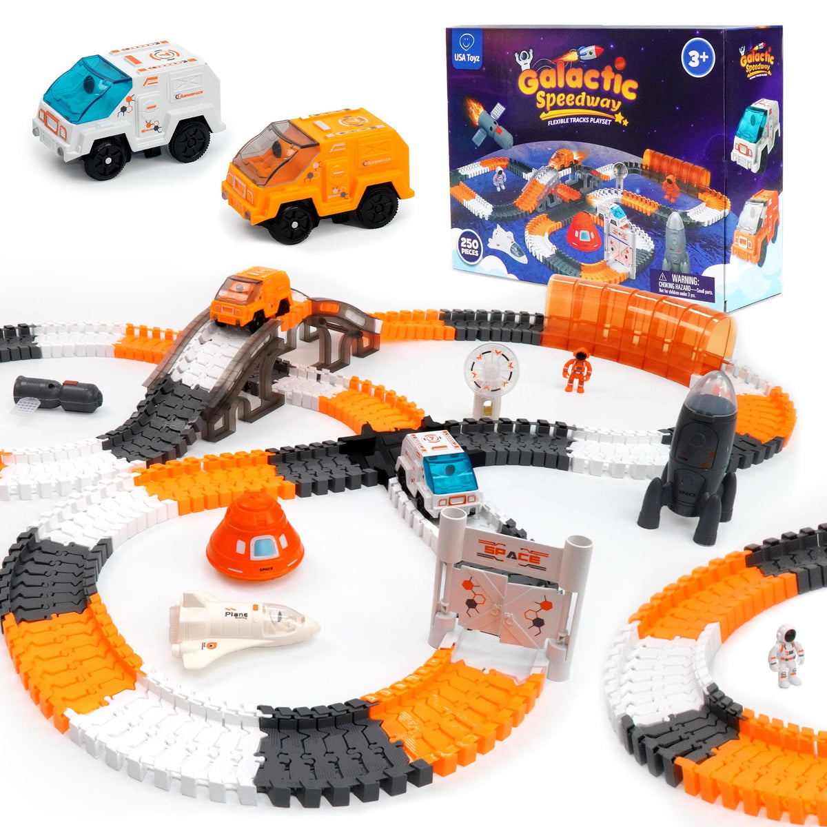 USA Toyz Galactic Race Tracks assembly set for creative play