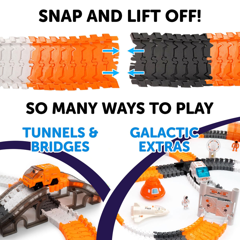 USA Toyz Galactic Race Tracks LED cars provide bright action