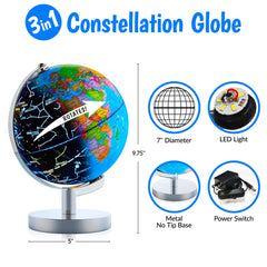USA Toyz Illuminated Globe desk decor doubles as soothing light source.
