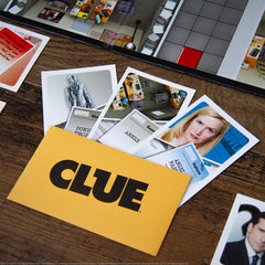 USAOPOLY CLUE character movers ready for deductive play.