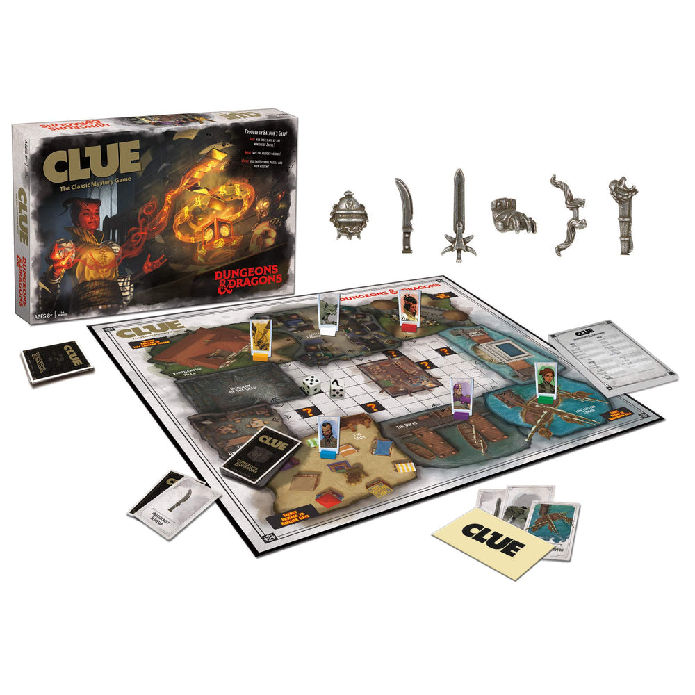 USAOPOLY Clue D&D Reya Mantlemorn figurine enhances thematic exploration.