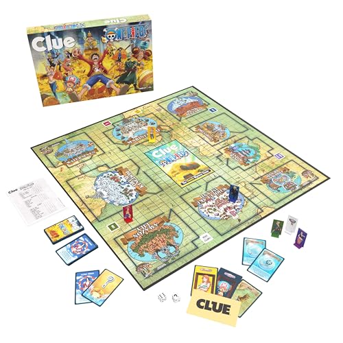 USAOPOLY Clue One Piece crew movers foreground showcases key characters for immersive play