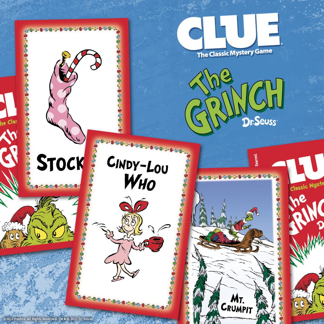 USAOPOLY Clue The Grinch Christmas Tree token as a clue marker