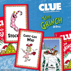 USAOPOLY Clue The Grinch Christmas Tree token as a clue marker
