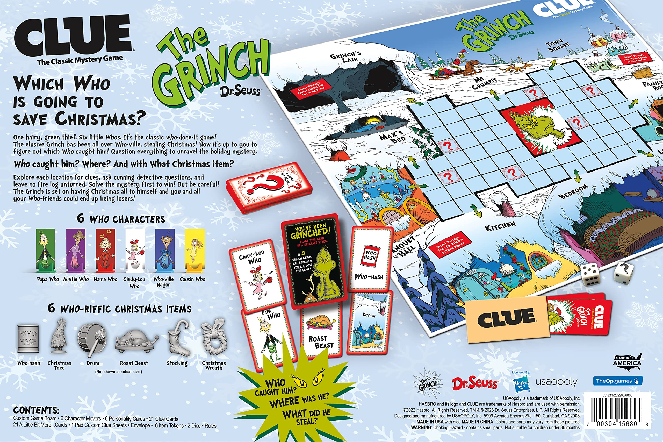 USAOPOLY Clue The Grinch little bit more cards boost suspense