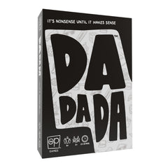 USAOPOLY Dadada box-front with players ready to play for a lively game night.