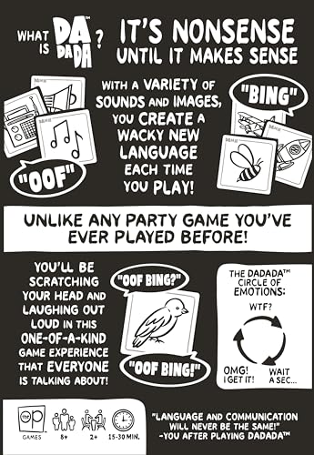 USAOPOLY Dadada players laughing during a round for social fun.