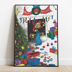 USAOPOLY Dr. Seuss Merry Grinchmas gift scene puzzle artwork ideal for gifting