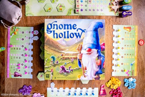 USAOPOLY Gnome Hollow worker-placement tokens ready for action