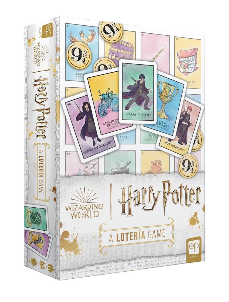 USAOPOLY Harry Potter Loteria cards featuring iconic characters for family game night