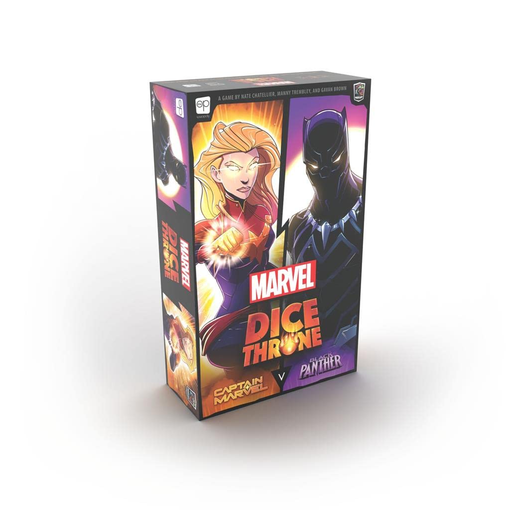 USAOPOLY Marvel Dice Throne Captain Marvel dice for fast, tactical duels